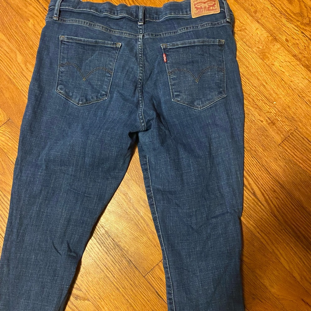 Signature by Levi Strauss Blue Skinny Jeans with Distressed Look - Picture 3 of 4